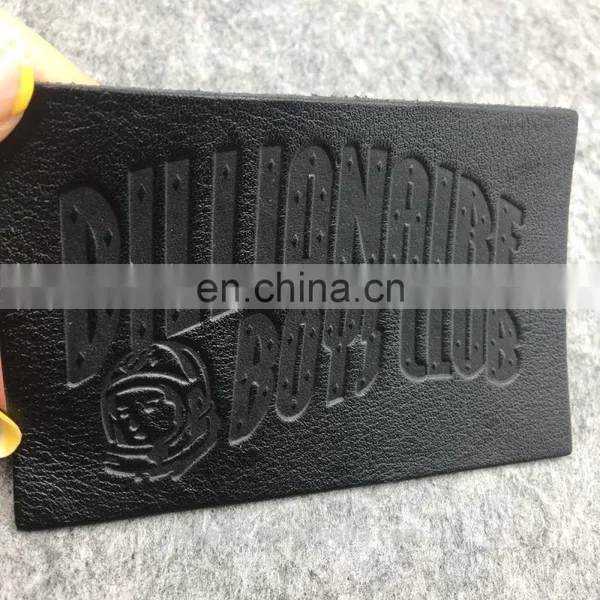 Washable Embossed Fake Leather Tags Labels photo-2