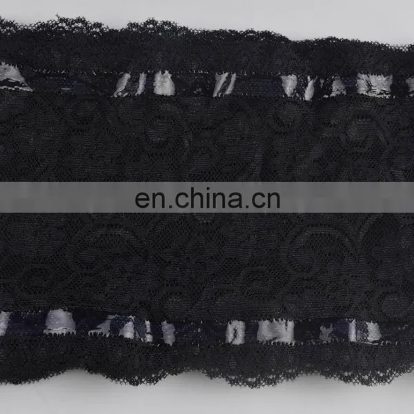New style 15cm two stripes silicone nylon lace
