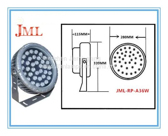 Best Sell Jieminglang Aviation Aluminum JML-SL-A36W Led Floodlight 36W RGB Single Color photo-2