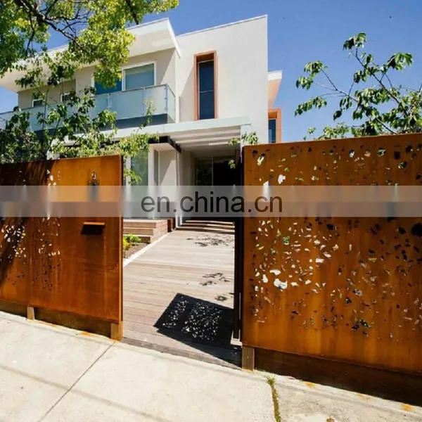 Weathering Corten Steel Laser Cutting Panel for Fence & Screen photo-3