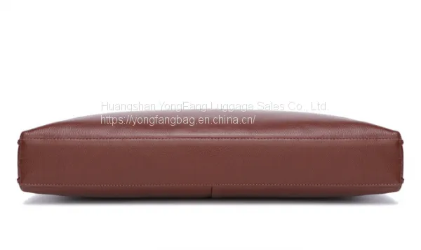 New Men's Leather Handbag Cross-sectional Business Bag photo-4
