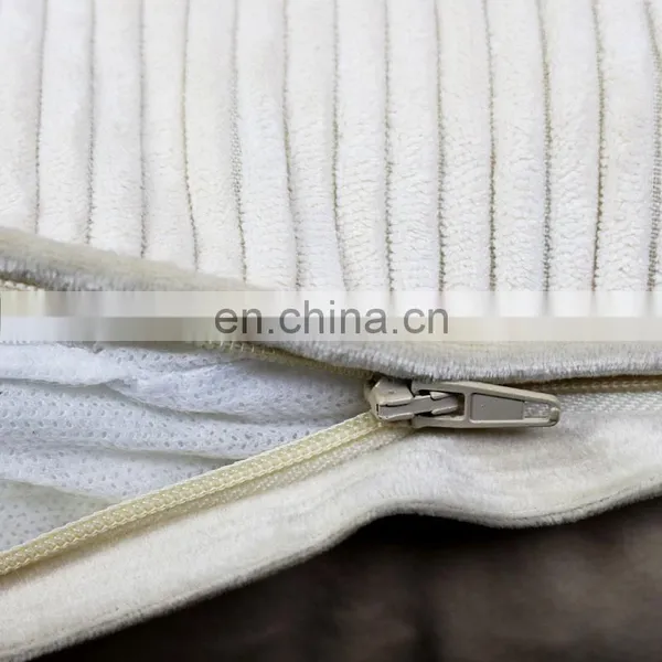 Super Soft Decor Throw Pillows Striped Velvet Cushion Cover Decorative Square Striped Warm Pillow Cases photo-3
