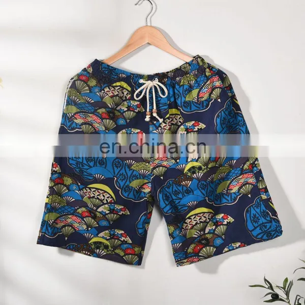 Summer Cotton and Linen Printed Pants Casual Sports Loose Large Size Quick-drying Shorts Thin Men's Beach Pants photo-5