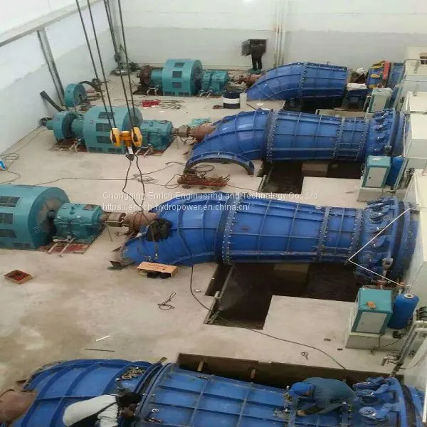 Low Water Head Adjustable Blades Hydraulic Water Power Hydro Tubular Propeller Turbine Through Flow Turbine Bulb Tubular Turbine Pit Turbine GDB for Hydro Electric Generator Power Station Project River Dam photo-5