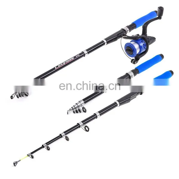 Best Selling Fast Action Fly Rod and Reel Bait Rod Fly Rod and Reel Combo 2.1M EVA ABS Fiberglass Sea Fishing Rod Set photo-2