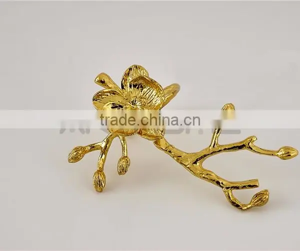 Cheap Decorative 2014 Unique Fashion Wholesale New Design Gold Napkin Rings photo-2