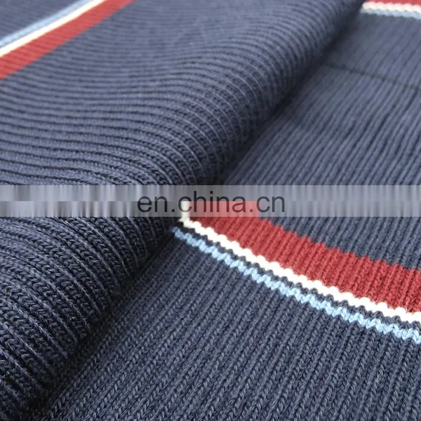 Custom Colors High Quality Material Knitting Cuff Flat Knit Cuffs Stripe Rib photo-2
