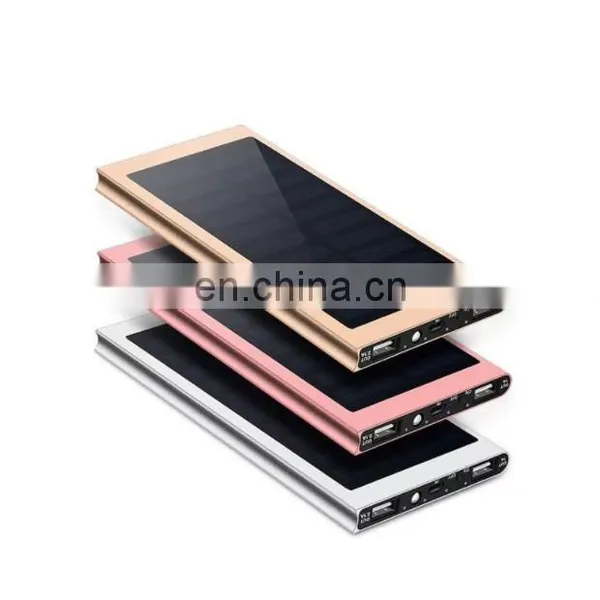 Waterproof Solar Power Bank 20000mah Outdoor Portable Powerbank Wireless for Smartphone