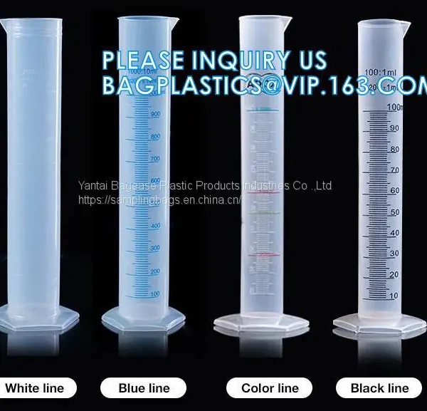 25ml 100ml 250ml 500ml Plastic Liquid Measurement Graduated Measuring Cylinder, Wholesale Laboratory Transparent PP Plastic Graduated Measuring Cylinder photo-3