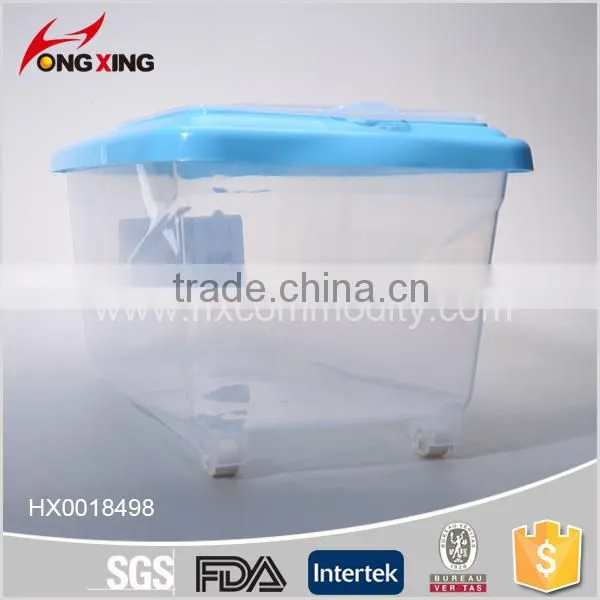 Transparent 15L Plastic Rice Storage Container With Wheel photo-3