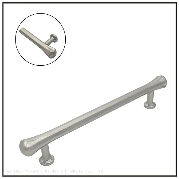 New Solid Brass Knurling Brushed Cross Brass Cabinet Knob Cupboards T-bar Long Appliance Pull Furniture Refrigerator Bar photo-2