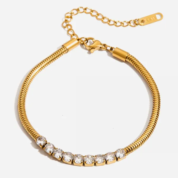 Non-Tarnish Stainless Steel Bangle With 18K Gold PVD & Sweat Proof Coating photo-2