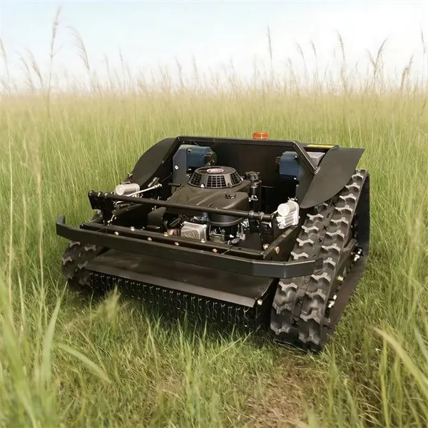 Remote Control Crawler Lawn Mower VTLM600 224cc Gasoline Self Propelled Grass Cutting Machine 200m RC Range All Terrain