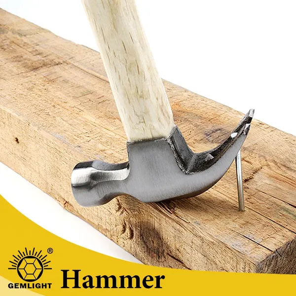 Forged Claw Hammer Head With Wooden Handle Anti Slip Grip Hammer Tool for Carpenter Framing Building and Home Repair Use photo-2