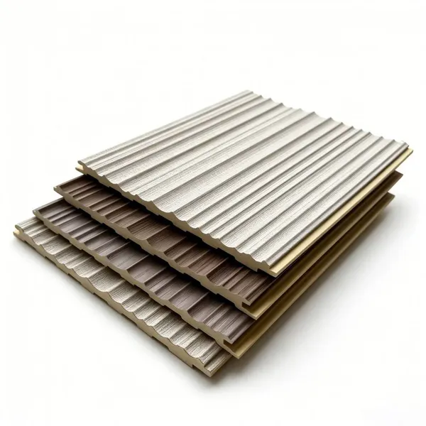 Foshan Manufacturer Yuetuo Wholesale Luxury 1.2*2.8m Solid Veneered Wave Board Wpc Wood-plastic Grille for Living Room photo-5