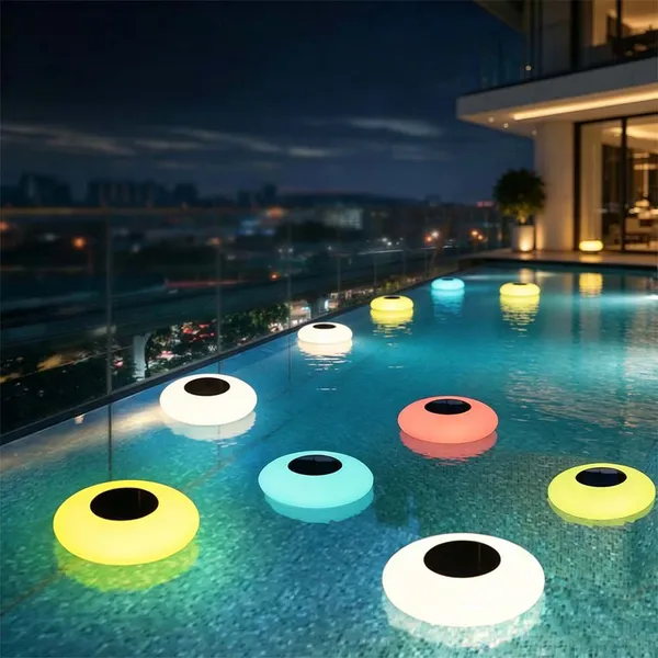 UFO 16 Color Changing Solar Floating Light Waterproof LED Garden Lamp LED Solar Light IP65 for Outdoor Floating Pool Light photo-2