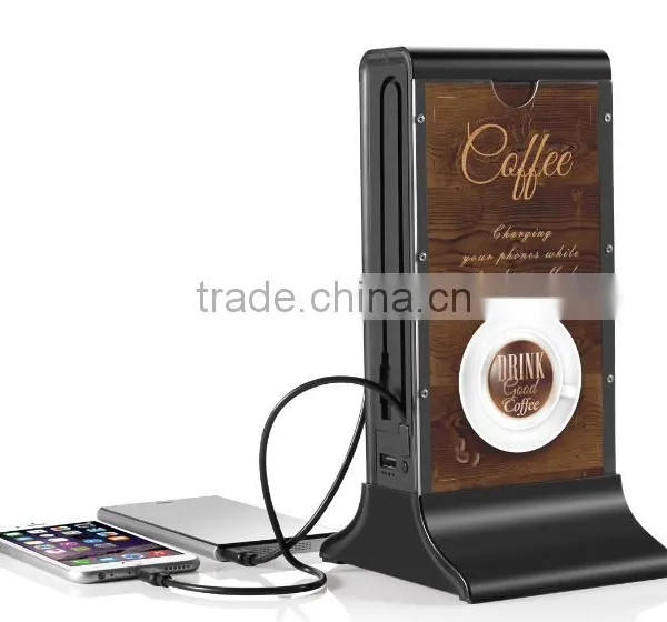 2016 Newest Table Top Charger 41600mAh Mobile Power Bank Suitable for the Restaurant/coffee Shop photo-5
