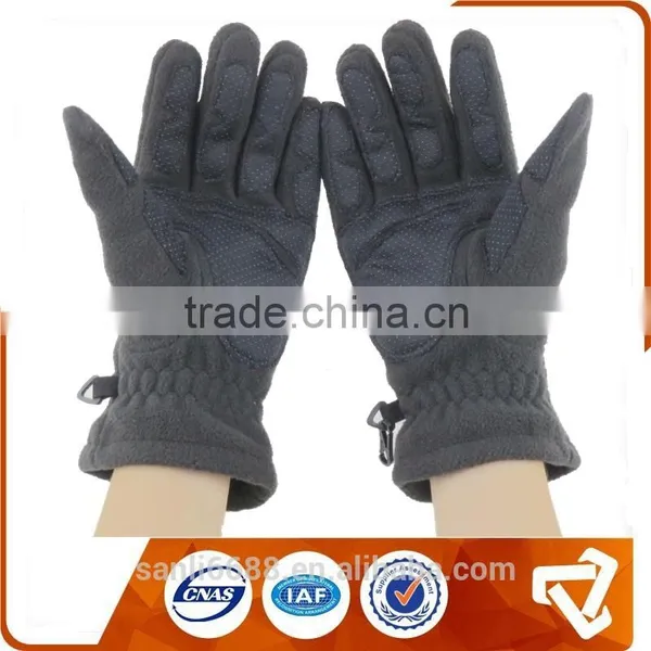 Polar Fleece Pvc Dotted Anti Slip Professional Stock Glove photo-3