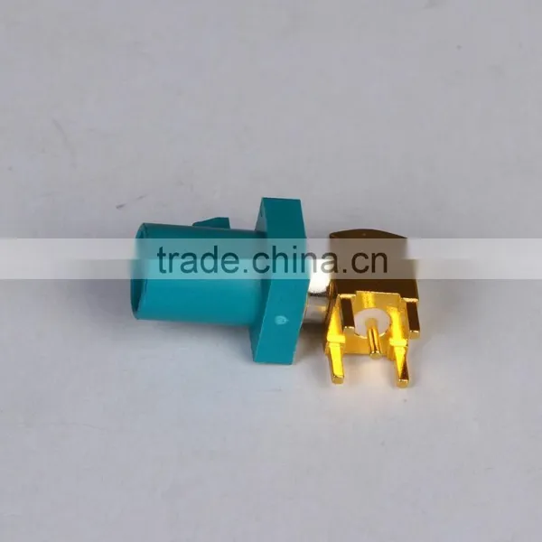 Fakra "Z" Plug Male PCB Right Angle RA Waterblue /5021 Neutral Coding photo-2