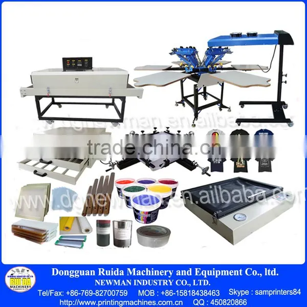 6 Color 6 Station Roll to Roll Screen Printing Machine Equipment All Kits