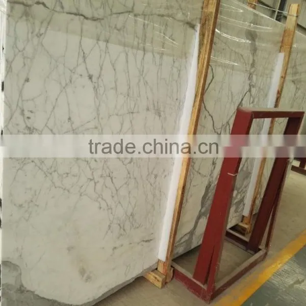 High Quality Statuarietto White Marble, Calacatta Black Marble/calacatta Gold Marble, Italy White Marble Slab photo-5