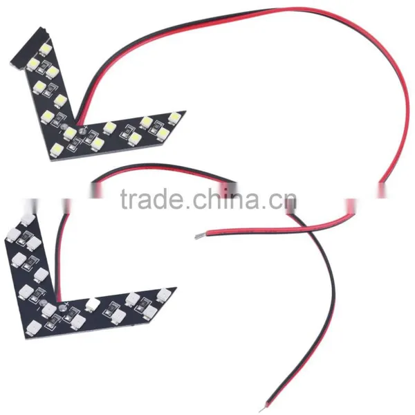 Car Styling 1PCS 14 SMD LED Arrow Panels Light Car Side Mirror Turn Signal/Indicator Light/Car Led/ Parking photo-2