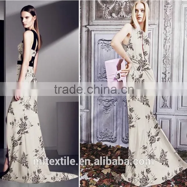 Painted 100 Silk Crepe de Chine Fabric photo-2
