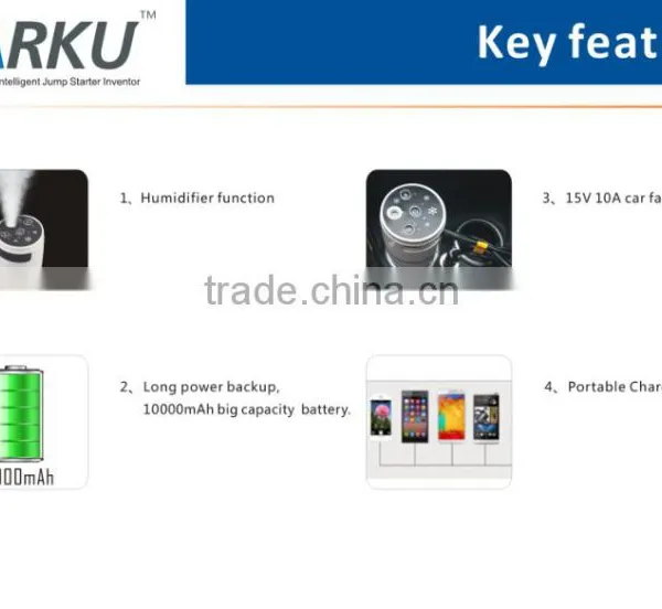 New Arrival Carku Epower-21 10000mAh Power Bank Humidifier With 12V Car Battery Charger Jump Starter photo-5
