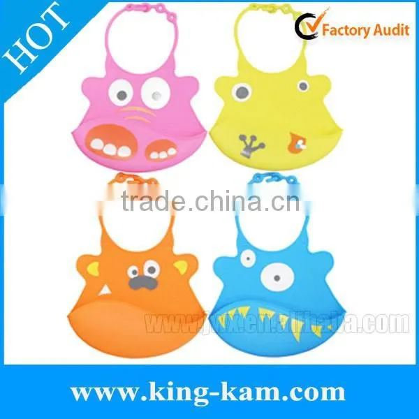 2015 Newly FDA Food Grade Light and Colorful Silicone Baby Bibs Baby Teether Party Dresses Bandana Drool Bibs photo-3