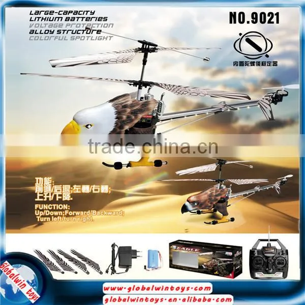 New double frequency 3ch rc flying eagle remote control animal helicopter toys