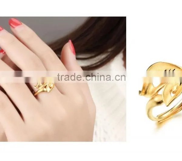 Wholesale Fashion Jewelry Special New Women Design Antique Gold Finger Ring photo-5