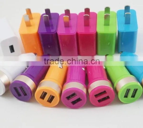 1 Set CN 2 in 1 Kit Charger 1 Pcs EU/US Plug +1pcs Car Charger Kit for IPhone 4 4S 3GS 3G IPod Touch