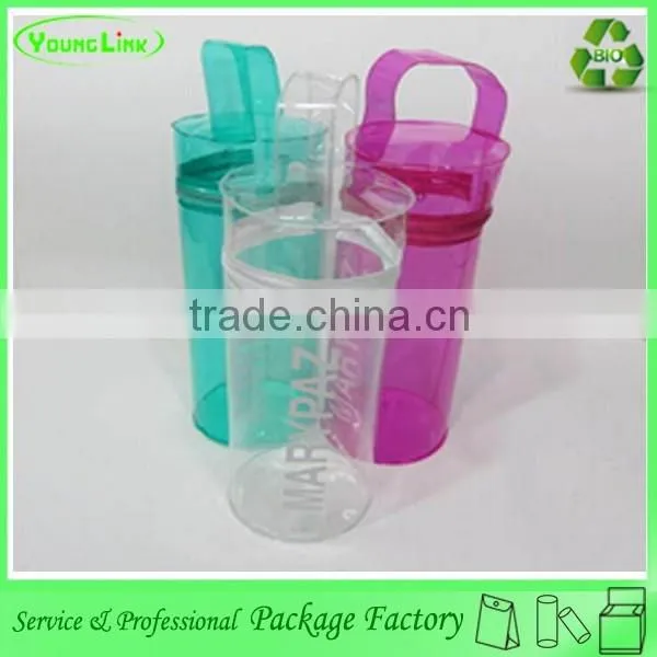 Zipper Plastic Custom Round Bag With Handle photo-2