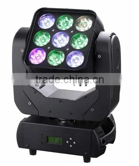 9Pcs X10W LED Matrix Moving Head Light