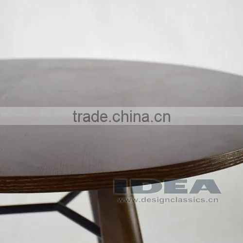 Replica Jean Prouve Gueridon Dining Table - Solid Ash Stained in Walnut Color photo-3