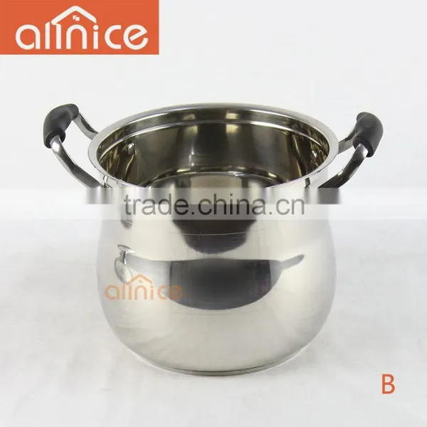 NEW Belly Shape 22cm Stainless Steel Hot Pot With Glass Lid and Bakelite Handle With Capacity 8 QT Stew Pot photo-5