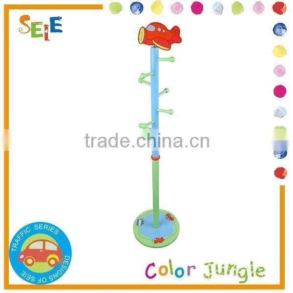 Kids Wooden Coat Hanger Stand , Clothes Hanging Stand