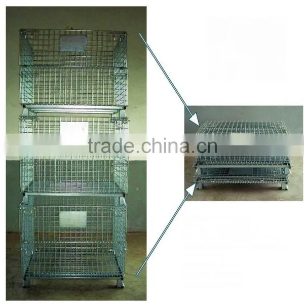 Foldable/ Stack Wire Mesh Steel Container, Wire Mesh Cage, Steel Cage photo-2