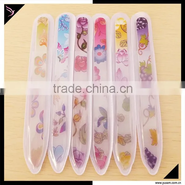 2015 Beauty Salon Equipment Manicure Tools 14cm Glass Nai File for Nail Art
