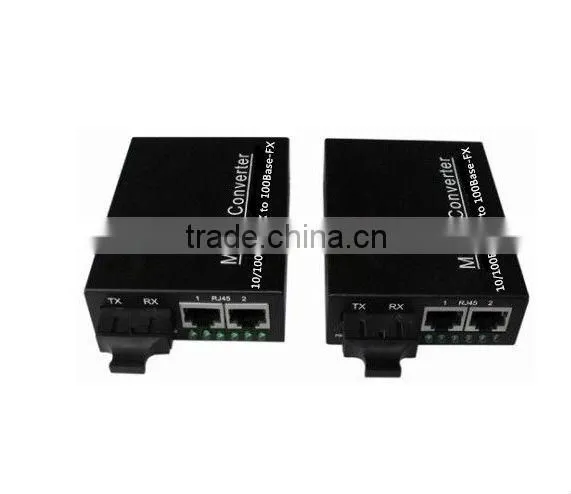 1 Fiber to 2 UTP Unmanaged RJ45 20km 10/100/1000Mbps Megabit Ethernet Fiber Switch IP Camera photo-2