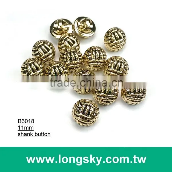 (#B6018/11mm) Anthentic Plated Plastic Knot Type Small Buttons for Dress photo-2
