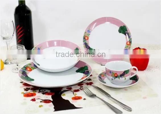 Coupe Ceramic Dinner Set, 20pcs Dinnerware, Ceramic Dinnerware With Decal Printing photo-6