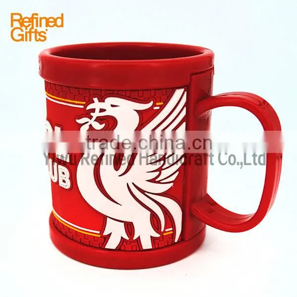 Menufacture PVC Rubber Coffee Cup Mug Red Dragon Mugs Promotional Gifts