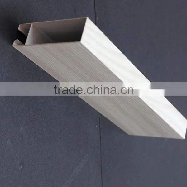 Good Hardness Wood Grain Suspended Metal Strip Ceiling Aluminum Square Tube Screen Ceiling Tiles photo-4