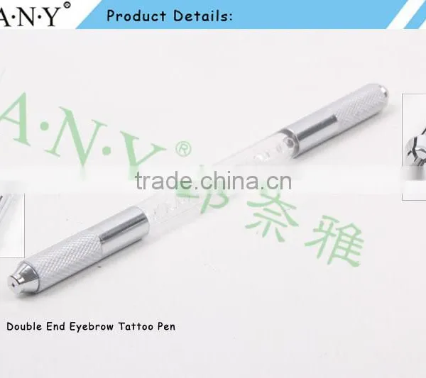 ANY Double Side Crystal Manual Permanent Cosmetic Eyebrow Embroidery Tattoo Gel Ink Pen photo-2