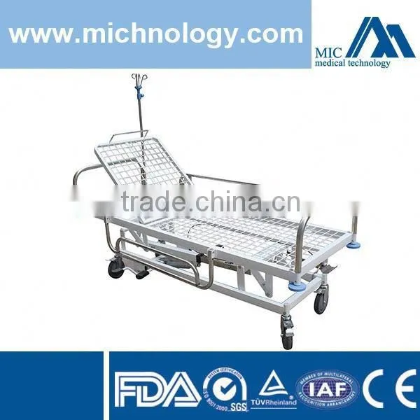 SKB038-3 Stainless Steel Hospital Patient Trolley