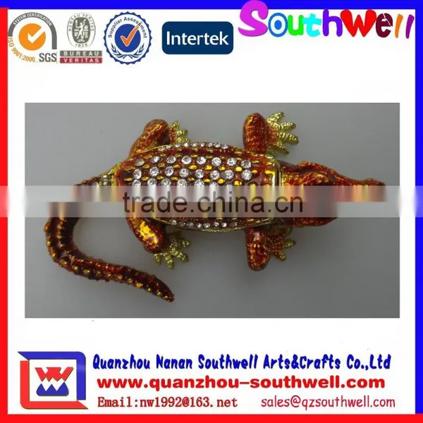 Cusotm Crocodile Figurine Jewel Box