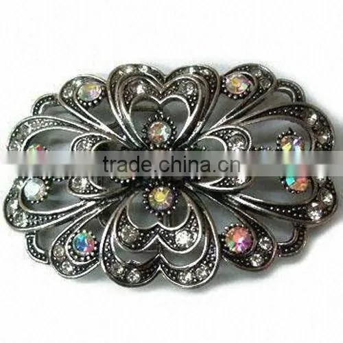 Decorative formal metal rhinestone buckles for wedding invitations