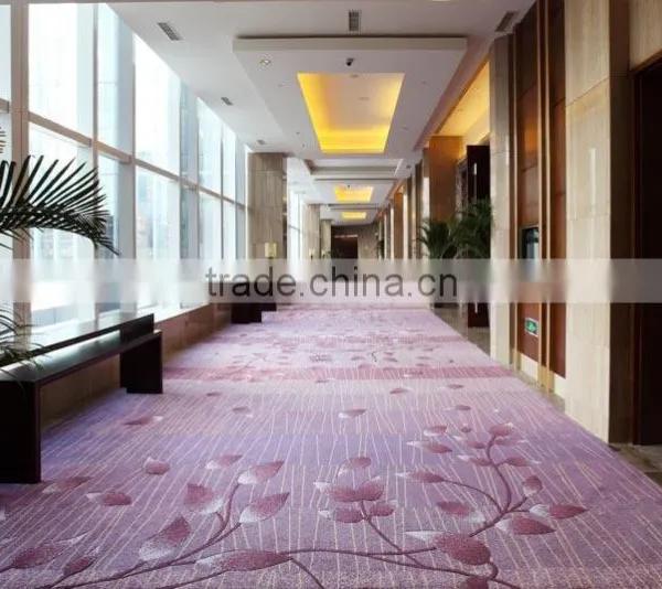 Purple Pattern Cut and Loop Pile Broadloom Carpet for Hotel photo-2