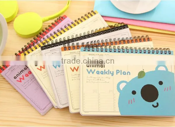 School Diary Notebook Paper Spiral Novelty Notepad Journal Planner Day Scheduler Mini Cute Notebook Stationery 2016 photo-2